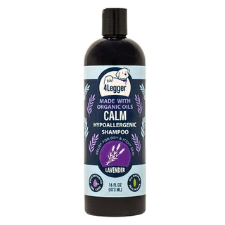 4-Legger CALM Organic Lavender Dog Shampoo with Calendula and St. John's Wort, 16-oz Bottle