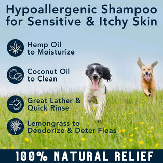 4-Legger Moisturize Organic Dog Shampoo with Lemongrass & Hemp, 16-oz Bottle