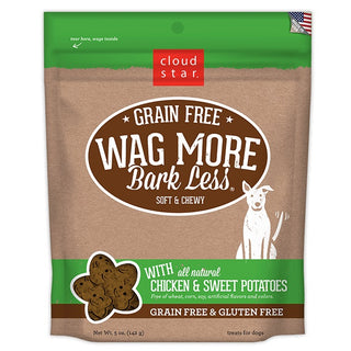 Cloud Star Wag More Bark Less Grain-Free Soft & Chewy with Chicken & Sweet Potato Dog Treats