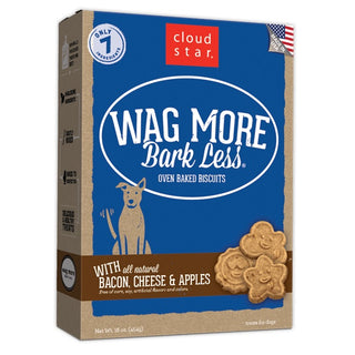 Cloud Star Wag More Bark Less Oven Baked with Bacon, Cheese & Apples Dog Treats, 16-oz box