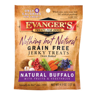 Evanger's Nothing But Natural Buffalo with Fruits & Vegetables Grain-Free Jerky Dog Treats