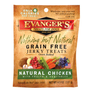 Evanger's Nothing But Natural Organic Chicken with Fruits & Vegetables Grain-Free Jerky Dog Treats