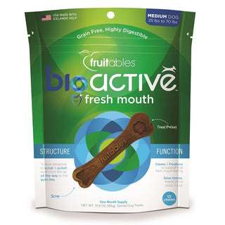 Fruitables Bioactive Fresh Mouth Dental Dog Treats, For Medium Dogs