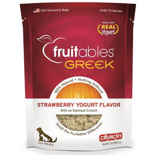 Fruitables Greek Strawberry Yogurt Crunchy Dog Treats