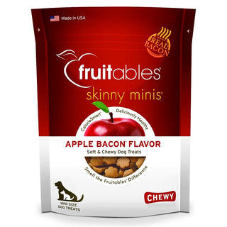 Fruitables Skinny Minis Apple Bacon Flavor Soft & Chewy Dog Treats