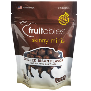 Fruitables Skinny Minis Grilled Bison Flavor Soft & Chewy Dog Treats