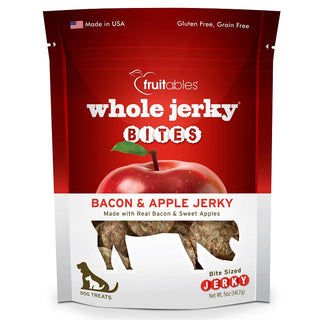 Fruitables Whole Jerky Bites Bacon & Apple Recipe Dog Treats