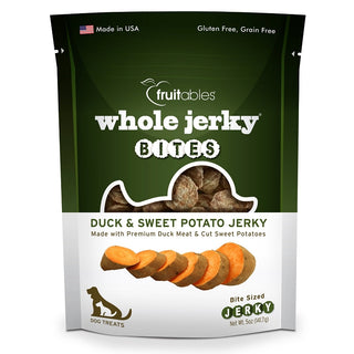 Fruitables Whole Jerky Bites Duck & Sweet Potato Recipe Dog Treats