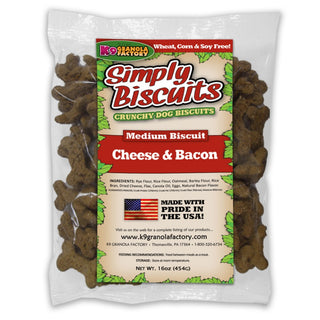 K9 Granola Factory Simply Cheese & Bacon Dog Treats, Medium