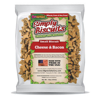 K9 Granola Factory Simply Biscuits Cheese & Bacon Dog Treats, Small