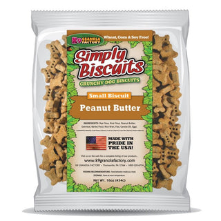 K9 Granola Factory Simply Biscuits Peanut Butter Dog Treats, Small