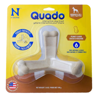 N-Bone USA Quado Peanut Butter Flavored Dog Treat, Large