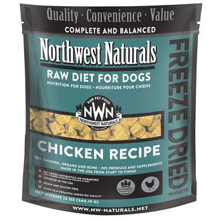 Northwest Naturals Chicken Recipe Freeze-Dried Dog Food, 12-oz Bag