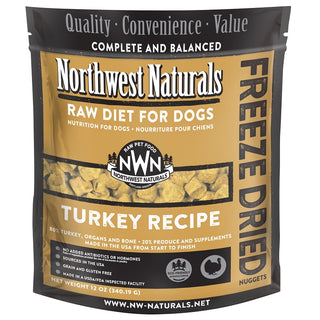 Northwest Naturals Turkey Recipe Freeze-Dried Dog Food, 12-oz Bag