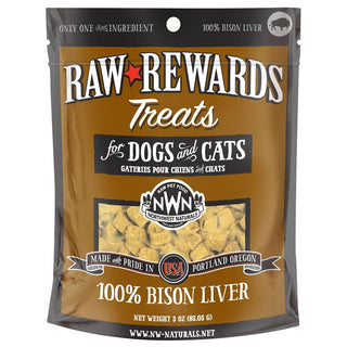 Northwest Naturals Raw Rewards Freeze-Dried Bison Liver Dog & Cat Treats