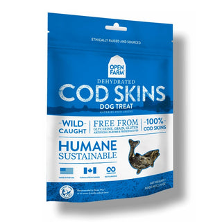 Open Farm Dehydrated Cod Skins Dog Treats, 2.25-oz Bag