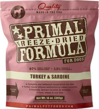 Primal Turkey and Sardine Formula Nuggets Freeze Dried Dog Food