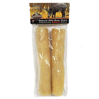 Tasman's Natural Pet Premium Wild Boar Rolls Dog Chews, Large 9-10"