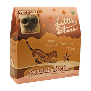 Wet Noses Peanut Butter Little Stars Organic Training Dog Treats, 9-oz box