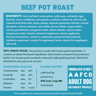 A Pup Above Beef Pot Roast Whole Food Cubies Dog Food, 2-lb, Case of 4