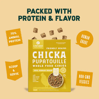 A Pup Above Chicken Pupatouille Whole Food Cubies Dog Food, 2-lb, Case of 4