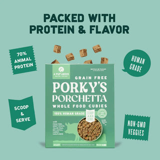 A Pup Above Porky's Porchetta Pork Recipe Whole Food Cubies Dog Food, 2-lb, Case of 4