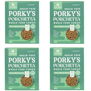 A Pup Above Porky's Porchetta Pork Recipe Whole Food Cubies Dog Food, 2-lb, Case of 4