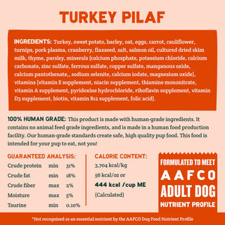 A Pup Above Turkey Pilaf Recipe Whole Food Cubies Dog Food, 2-lb, Case of 4