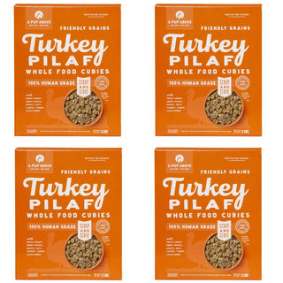 A Pup Above Turkey Pilaf Recipe Whole Food Cubies Dog Food, 2-lb, Case of 4