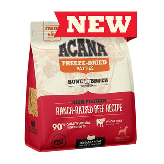 ACANA Ranch-Raised-Beef Recipe Patties Freeze-Dried Dog Food, 14-oz Bag