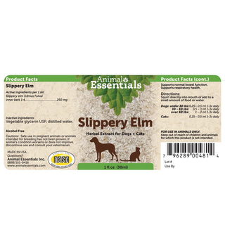 Animal Essentials Slippery Elm Herbal Extract for Dogs & Cats, 1-oz