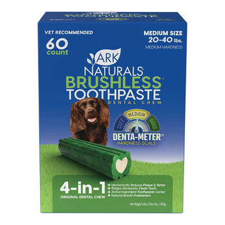 Ark Naturals Brushless Value Pack Toothpaste for Medium Dogs, 60-Count Box