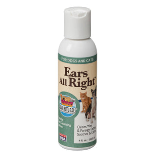 Ark Naturals Ears All Right Dog & Cat Gentle Cleaning Solution, 4-oz bottle