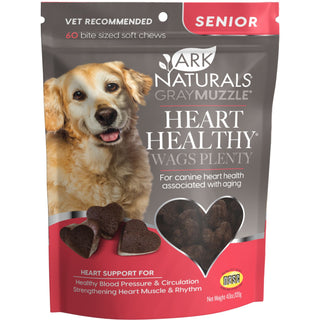 Ark Naturals Gray Muzzle Heart Health Senior Dog Treats, 60 count