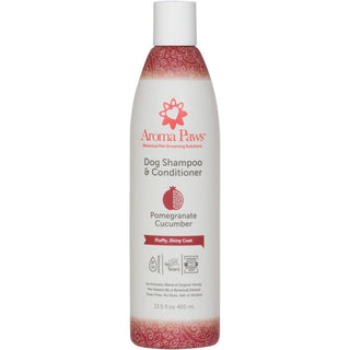 Aroma Paws Pomegranate Cucumber Dog Shampoo and Conditioner, 13.5-oz