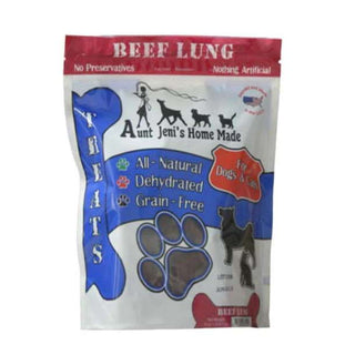 Aunt Jeni's USA Beef Lung Dog Treats, 4-oz Bag