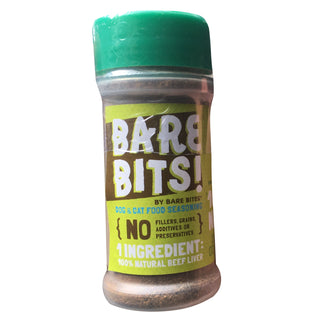 Bare Bites Bits! 100% Dehydrated Beef Liver Dog Food Topper