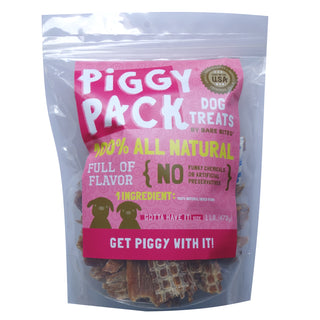 Bare Bites Piggy Pack Dehydrated Pork Jerky Dog Treats, 16-oz Bag