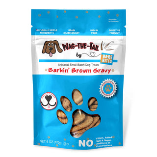 Bare Bites Wag the Tail Barkin Brown Gravy Dog Biscuit Treats, 6-oz Bag