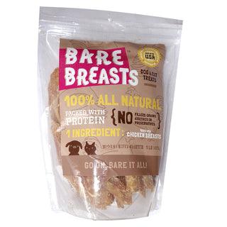 Bare Breasts Dehydrated Chicken Breast Jerky Dog & Cat Treats, 6-oz Bag