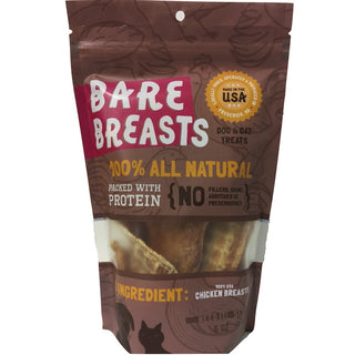 Bare Breasts Dehydrated Chicken Breast Jerky Dog & Cat Treats, 6-oz Bag