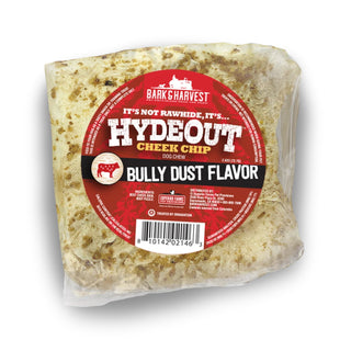 Bark & Harvest HydeOut Beef Cheek Chips Bully Dust Flavored Dog Chew Treats, 20 Count Case