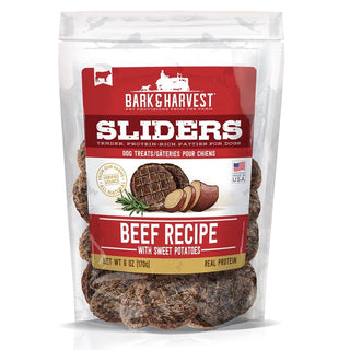 Bark & Harvest Sliders Beef Recipe with Sweet Potatoes Dog Treats, 6-oz Bag