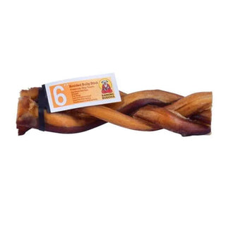 Barking Buddha Braided Bully Stick Dog Chew, 6-Inch