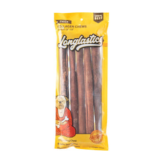 Barking Buddha Longlastics Collagen Stick Dog Chews, Thick, 5-Pack