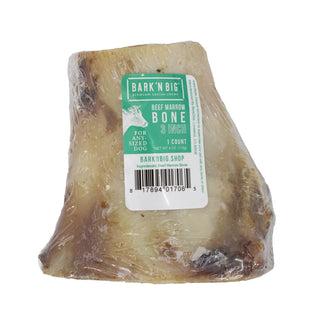 BarkNBig USA Beef Marrow Bone Dog Treat, 2-3in