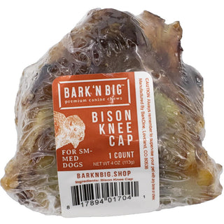 BarknBig USA Bison Knee Cap Dog Treat