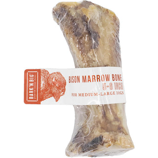 BarknBig USA Bison Marrow Bone Dog Treat, Approx 5-6"