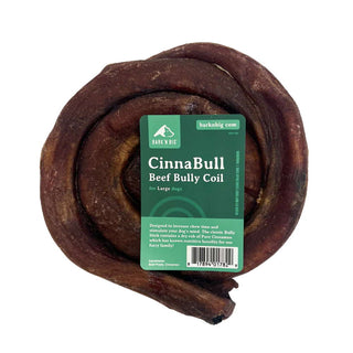 BarkNBig USA CinnaBull Beef Bully Coil Dog Treat, Large