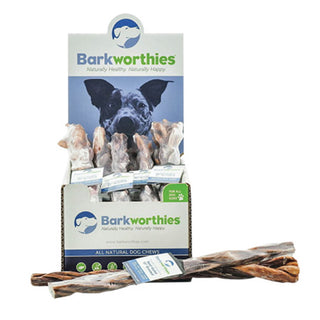 Barkworthies Braided Beef Gullet Dog Chew, 12-Inch, Case of 12